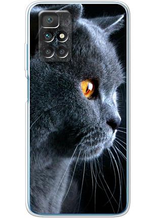 Чохол силіконовий з картинкою на xiaomi redmi 10 (британський кіт)