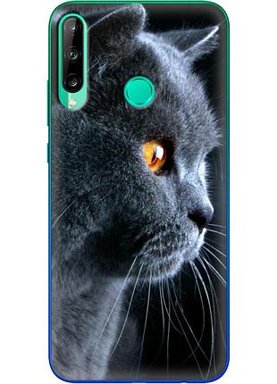 Чехол силиконовый с картинкой на huawei p40 lite e (британский кот)