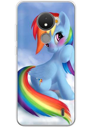 Чехол силиконовый с картинкой на nokia c21 (литл пони, my little pony)