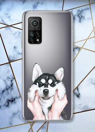 Прозрачный чехол на xiaomi mi 10t / mi 10t pro :: мордочка (принт 121)