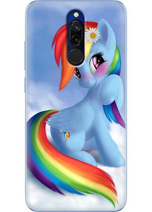 Чехол силиконовый с картинкой на xiaomi redmi 8 (литл пони, my little pony)