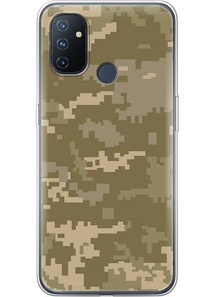 Чохол силіконовий з картинкою на oneplus nord n100 (патріотичний, камуфляж піксель)