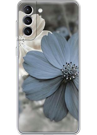 Чехол силиконовый с картинкой на samsung galaxy s21 fe (g990) (цветок гербера)