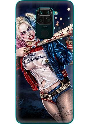Чехол силиконовый с картинкой на xiaomi redmi note 9 (харли квинн, harley quinn)