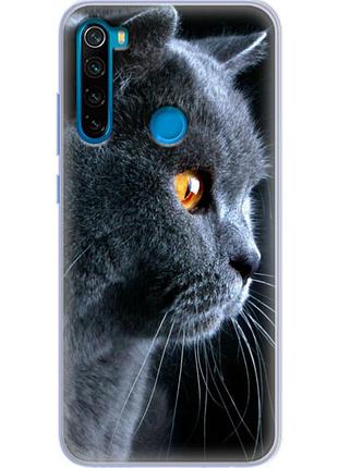 Чохол силіконовий з картинкою на xiaomi redmi note 8 (британський кіт)