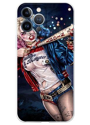 Чехол силиконовый с картинкой на iphone 13 pro (харли квинн, harley quinn)