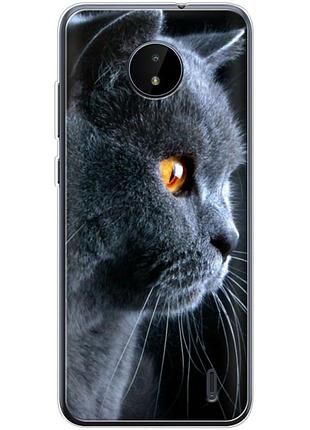 Чохол силіконовий з картинкою на nokia c10 (британський кіт)