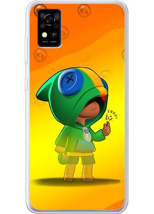 Чехол силиконовый с картинкой на zte blade a31 (бравл старс, brawl stars)