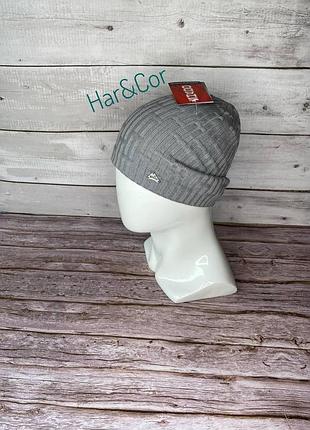 Шапка cotton на флисе светло серый
