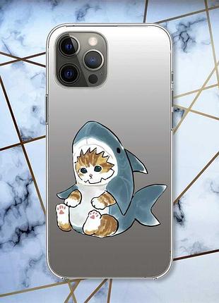 Прозрачный чехол на iphone 12 pro max :: котёнок (принт 120)