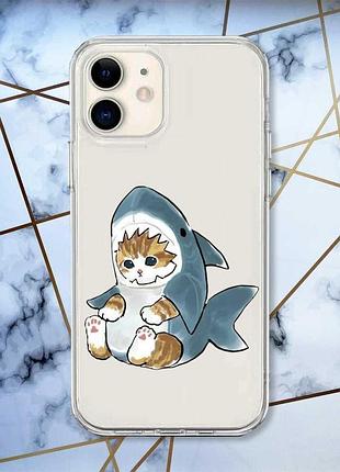 Прозорий чохол на iphone 12 mini кошеня принт 120