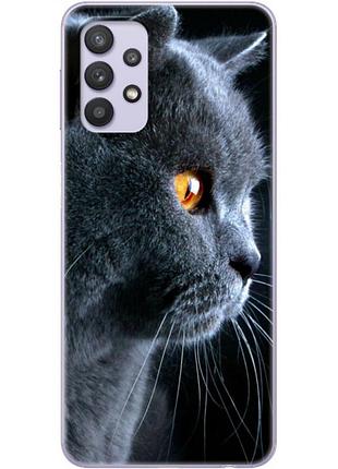 Чехол силиконовый с картинкой на samsung galaxy a32 4g (a325) (британский кот)