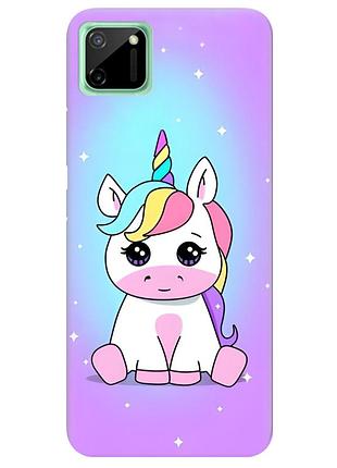 Чехол на realme c11 :: единорог (принт 103)