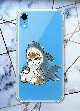Прозрачный чехол на iphone xr :: котёнок (принт 120)