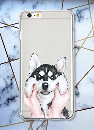 Прозорий чохол на iphone 6+ 6 plus 6s plus мордочка принт 121
