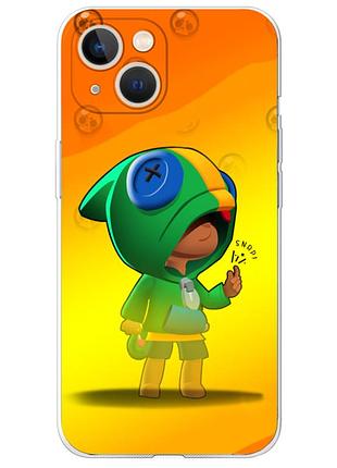 Чехол силиконовый с картинкой на iphone 13 (бравл старс, brawl stars)