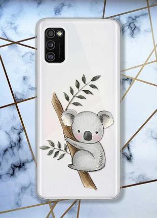 Прозорий чохол на samsung galaxy a41 :: коала (принт 132)
