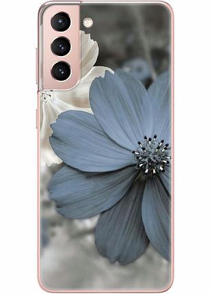 Чехол силиконовый с картинкой на samsung galaxy s21 (g991) (цветок гербера)