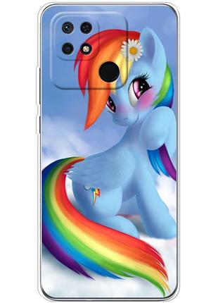 Чехол силиконовый с картинкой на xiaomi redmi 10c (литл пони, my little pony)