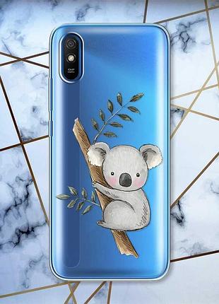 Прозорий чохол на xiaomi redmi 9a :: коала (принт 132)