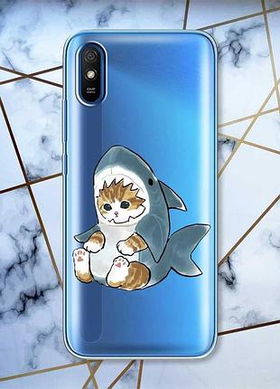 Прозорий чохол на xiaomi redmi 9a кошеня принт 120