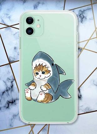 Прозрачный чехол на apple iphone 11 (6,1) :: котёнок (принт 120)