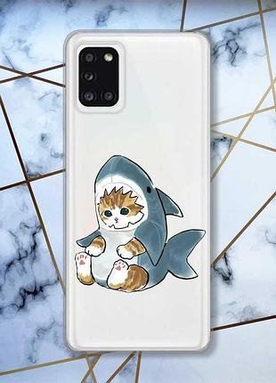 Прозрачный чехол на samsung a31 :: котёнок (принт 120)