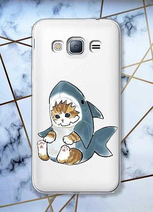 Прозорий чохол на samsung galaxy j3 2016 j310 кошеня принт 120