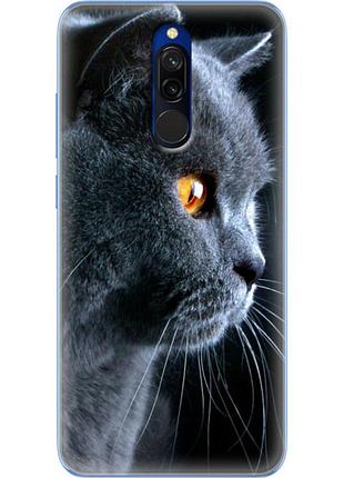 Чохол силіконовий з картинкою на xiaomi redmi 8 (британський кіт)