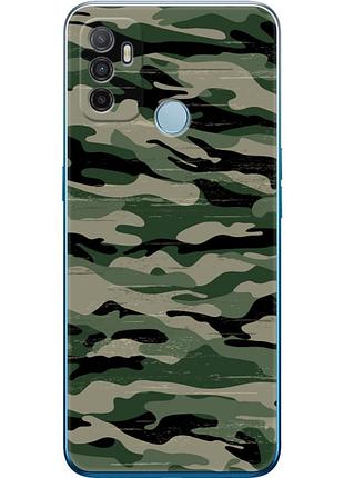 Чехол силиконовый с картинкой на oppo a53 (патриотический, камуфляж)