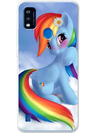 Чехол силиконовый с картинкой на zte blade a51 (литл пони, my little pony)