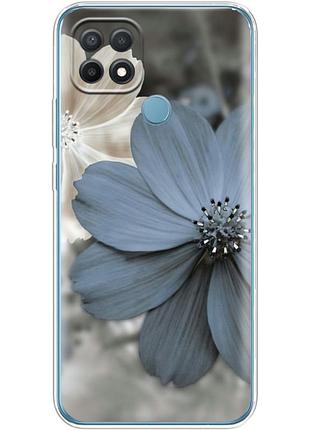Чехол силиконовый с картинкой на oppo a15 (цветок гербера)