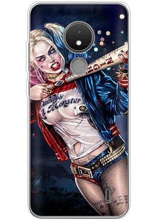 Чохол силіконовий з картинкою на nokia c21 (харли квинн, harley quinn)