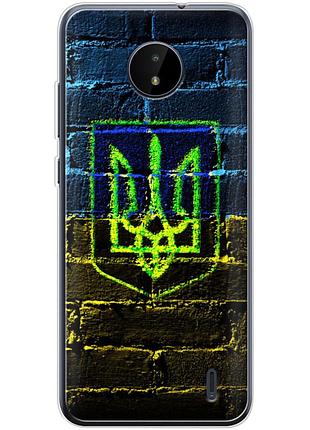 Чохол силіконовий з картинкою на nokia c20 (патріотичний, герб україни)