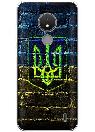 Чехол силиконовый с картинкой на nokia c21 (патриотический, герб украины)