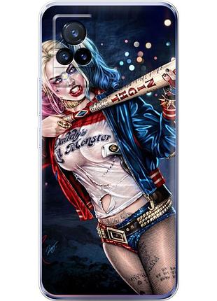 Чехол силиконовый с картинкой на vivo v21 (харли квинн, harley quinn)