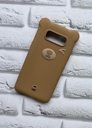 Силіконовий чохол для samsung galaxy grand prime g530 / j2 prime ведмедик бежевий
