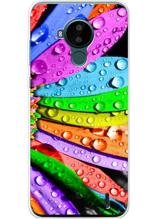 Чохол силіконовий з картинкою на nokia c30 (кольорові листки)