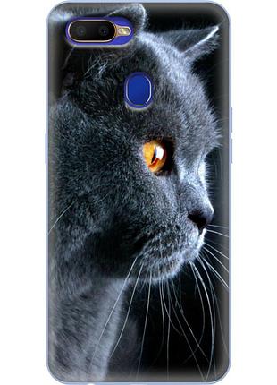 Чохол силіконовий з картинкою на oppo a12 (британський кіт)