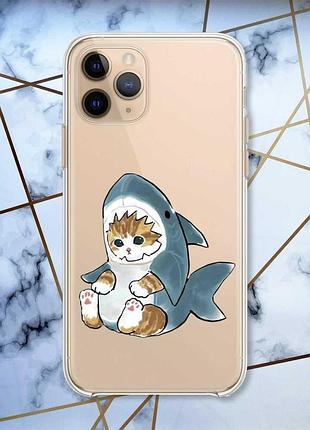 Прозрачный чехол на apple iphone 11 pro (5,8) :: котёнок (принт 120)