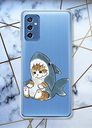 Прозорий чохол на samsung galaxy m52 кошеня принт 120