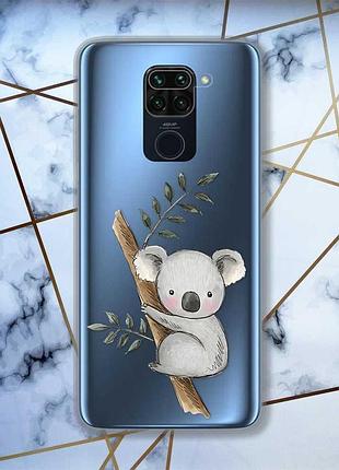 Прозорий чохол на xiaomi redmi note 9 pro / 9s / 9 pro max :: коала (принт 132)