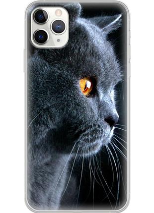 Чехол силиконовый с картинкой на iphone 11 pro max (британский кот)