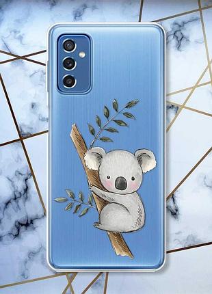 Прозрачный чехол на samsung galaxy m52 :: коала (принт 132)