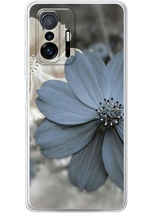 Чехол силиконовый с картинкой на xiaomi 11t pro (цветок гербера)