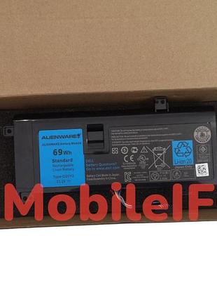 Аккумулятор батарея dell alienware 14, m14x, r3, r4 g05yj, 6400mah, 69wh, servise original