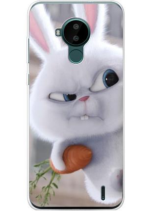 Чохол силіконовий з картинкою на nokia c30 (кролик сніжок)