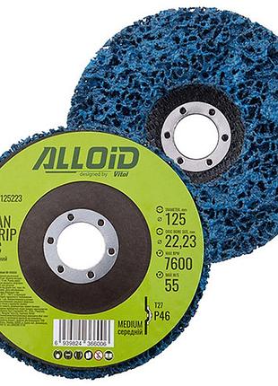 Alloid. круг зачистной "коралл" средней жесткости 125мм х 22,2мм (синий)
