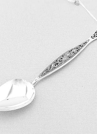 Серебряная ложка кофейная ажурная. подарочная ложка для детей и взрослых, 12 гр