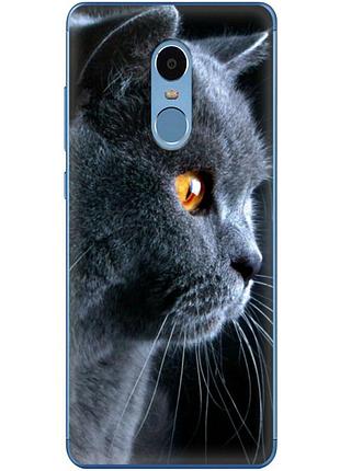 Чохол силіконовий з картинкою на xiaomi redmi note 4x (британський кіт)
